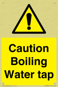 Caution Boiling Water Tap